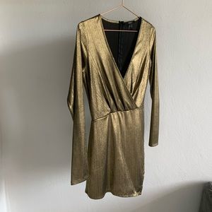Opaque Gold long sleeve romper
